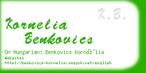 kornelia benkovics business card